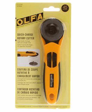 [OLFA-RTY-2NS] Olfa Rotary Quick Change 45 Mm Rotary Cutter