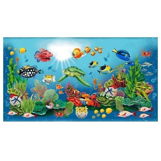 [SEF-7144PS-17] Coral Reef Ocean Blue 24 Inch Panel By Lori Anzalone For Studio E Fabrics 