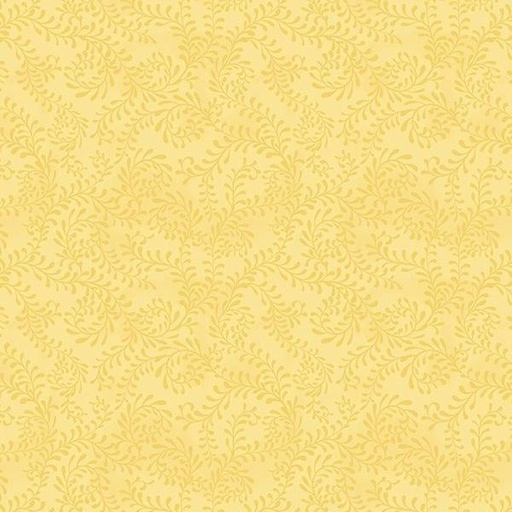 [WP-27650-555] Swirling Leaves Lemon Yellow By Danielle Leone For Wilmington Prints 