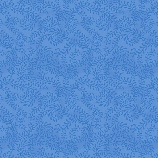 [WP-27650-441] Swirling Leaves Light Royal Blue By Danielle Leone For Wilmington Prints 