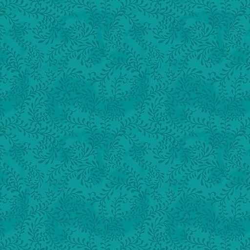 [WP-27650-774] Swirling Leaves Dark Teal By Danielle Leone For Wilmington Prints 