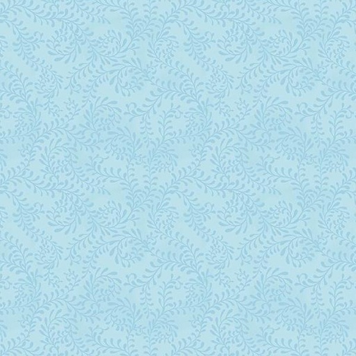 [WP-27650-404] Swirling Leaves Artic Blue Danielle Leone For Wilmington Prints