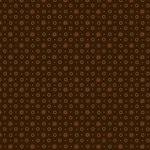 [HG-928-33] Quiet Grace Sunbursts Chocolate By Kim Diehl For Henry Glass