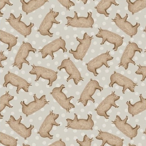 [HG-1094-44] A Beautiful Day Tossed Pigs By Dawn Rosengren For Henry Glass Fabrics