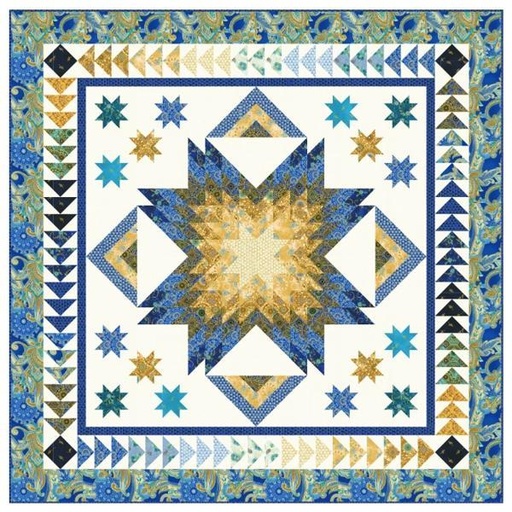 [PP-MedallionStar] Medallion Star Quilt Kit From Robert Kaufman