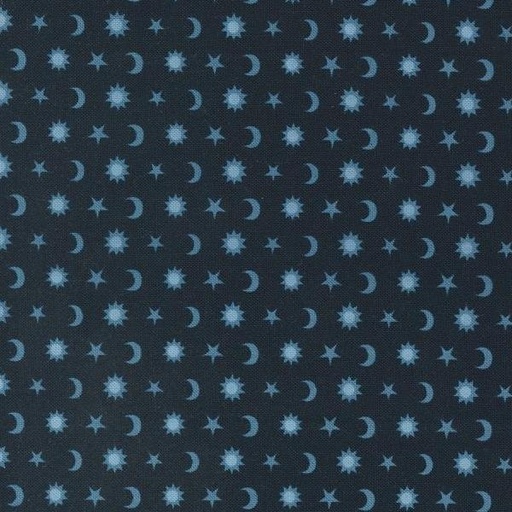 [MOD-24165-18] Starry Sky Midnight Sun, Moon, and Stars by April Rosenthal for Moda Fabrics 