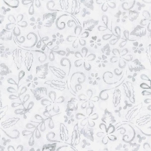 [WP-22278-144] Blue Smoke Batiks Plumeria Cream From Wilmington Batiks 