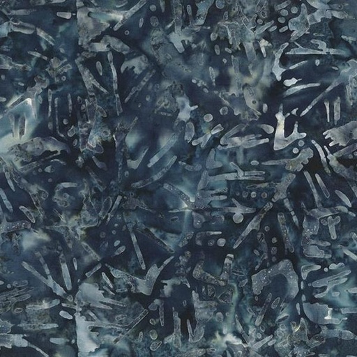 [WP-22279-499] Blue Smoke Batiks Banana Leaf Navy From Wilmington Batiks 