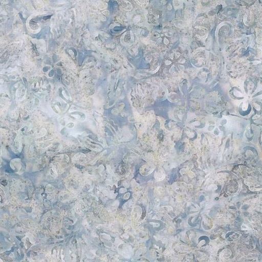 [WP-22280-940] Blue Smoke Batiks Spiral Vines Gray/Blue from Wilmington Batiks