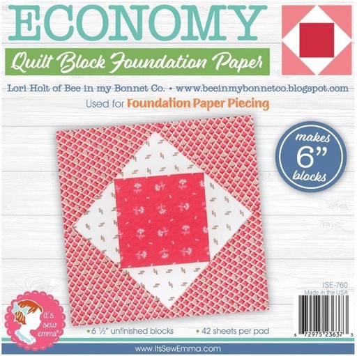 [MOD-ISE-760] Economy 6Inch Quilt Block Foundation Paper From It's Sew Emma