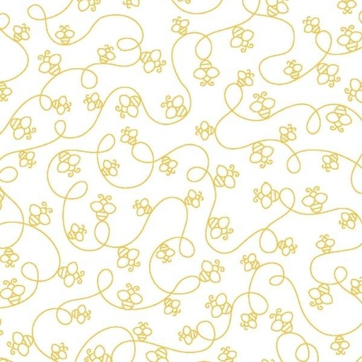 [EES-MAS9209-S] Celebration Yellow Bumblebees By Kimberbell For Maywood Studio