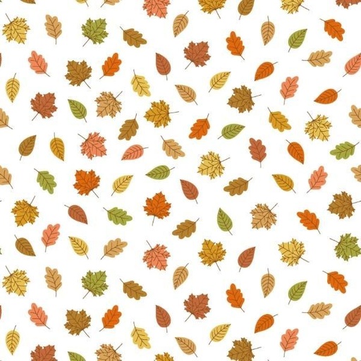 [EES-MAS9211-AO] Celebration Falling Leaves Brown By Kimberbell For Maywood Studio