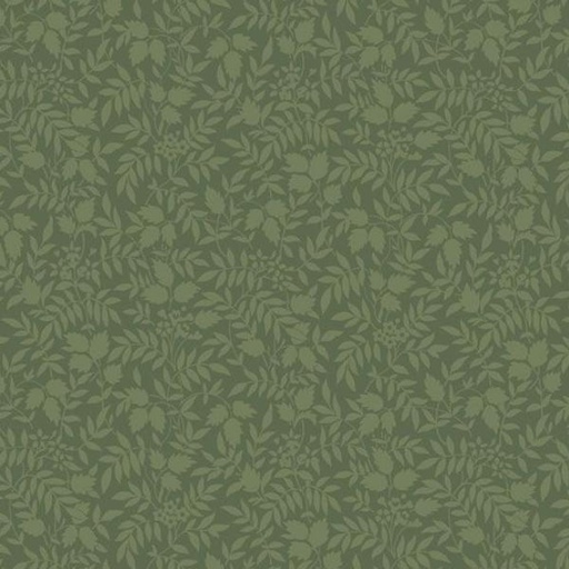 [MB-650861-GREEN] Botanical Journal Floral Silhouettes Greeen by Smithsonian Institution for Marcus Fabrics 