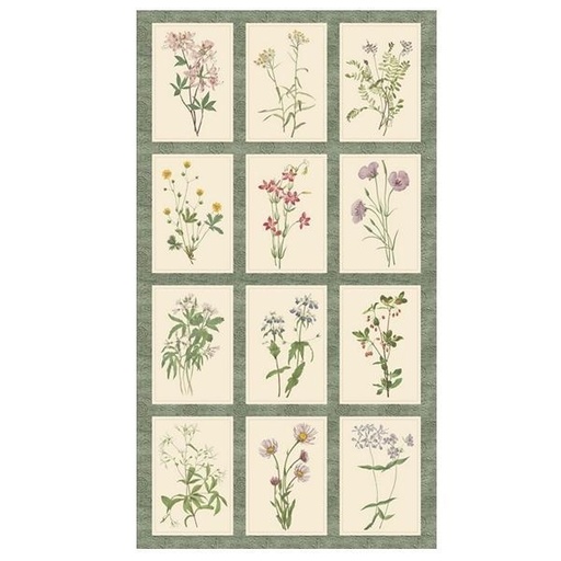 [MB-650862-MULTI] Botanical Journal Botanical Prints Block Panel By Smithsonian Institution For Marcus Fabrics 