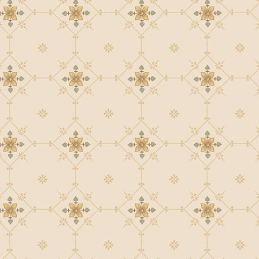 [MB-650857-CREAM] Botanical Journal Tile Floral Cream By Smithsonian Institution For Marcus Fabrics 