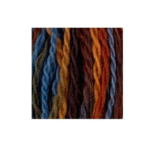 [VI-W51] Merino Variegated Wool Thread, Bright Sunset, Size 15