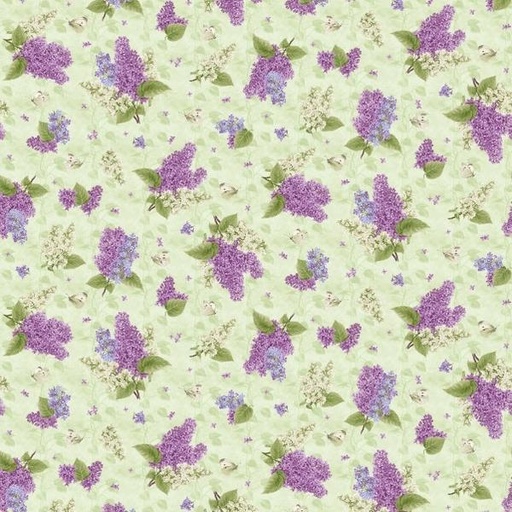 [HG-957-65] Bloomerang Tossed Lilac And Butterflies By Jane Shasky For Henry Glass Fabrics 