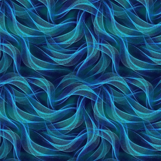 [TTR-2857-DEEP] Electric Ocean Abstract Waves from Timeless Treasures