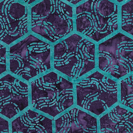 [IB-61230-3470] Chromatic Batik Hexies Purple