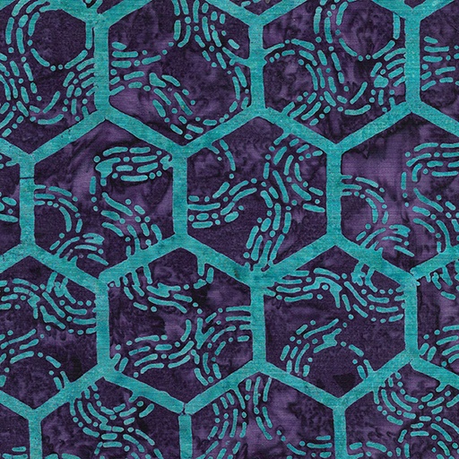 [IB-61230-3470] Chromatic Batik Hexies Purple