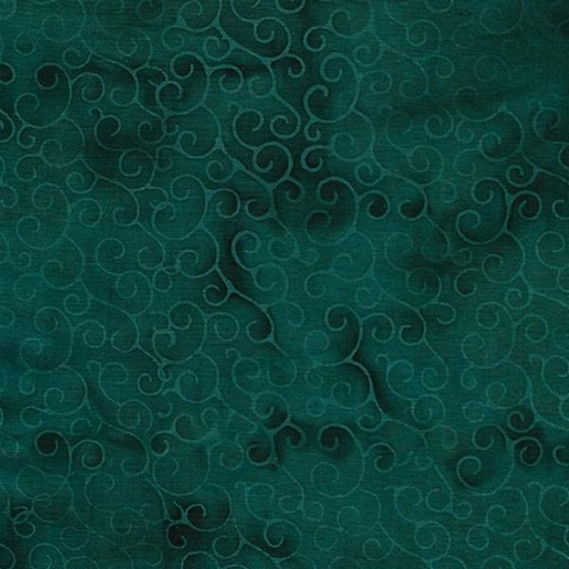 [IB-11234-5985] Copper Patina Batik Teal Jade Swirl From Island Batik