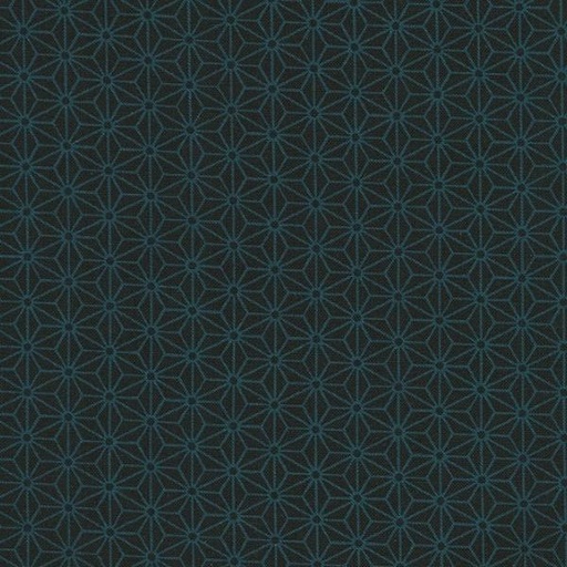 [KAF-88222D2-16] Sevenberry Kasuri Geometric Midnight By Sevenberry For Robert Kaufman 