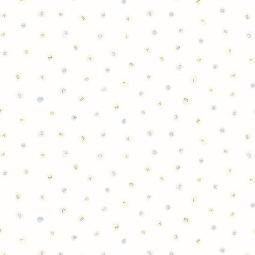 [TTR-2754-WHITE] Bedtime Story Letters On Bubbles From Timeless Treasures