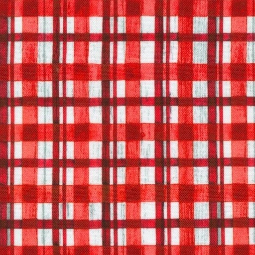 [KAF-22304-3] Independence Day Americana Red Plaid By Elena Vladykina For Robert Kaufman Fabrics