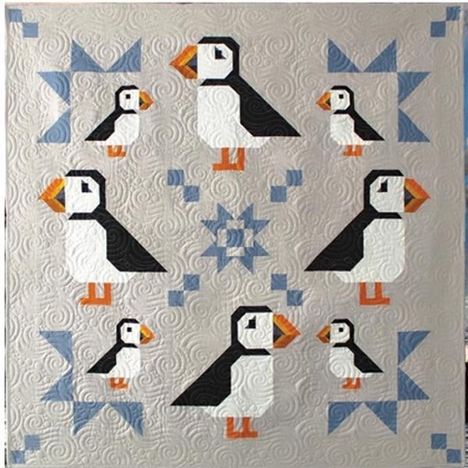 [PP-PuffinStarQuilt] Puffin Star Quilt Kit 