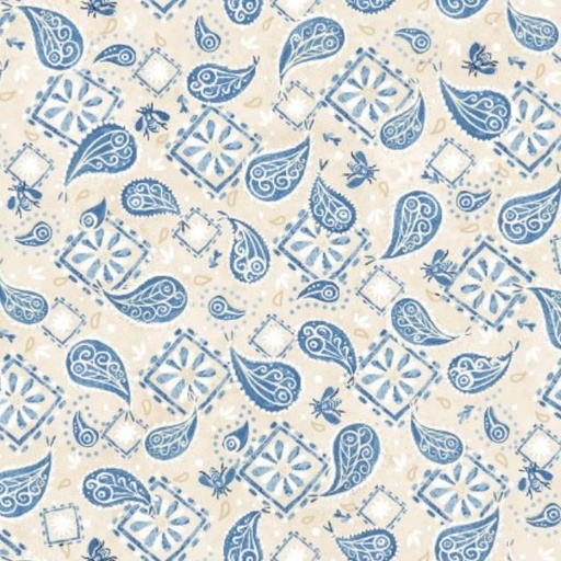 [PB-5278-EB] Barnyard Babies Ecru B Paisley