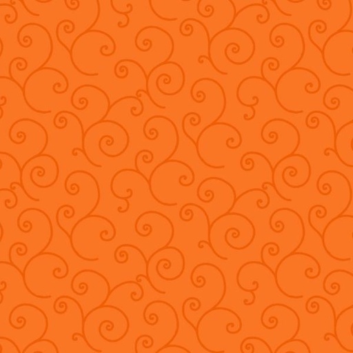 [MAY-MAS8243-O2] Kimberbell Basics Scroll Orange By Kimberbell For Maywood Studio 