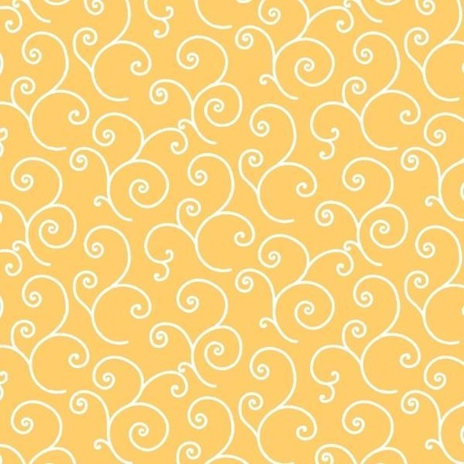 [MAY-MAS8243-S] Kimberbell Basics Scroll Yellow By Kimberbell For Maywood Studio 