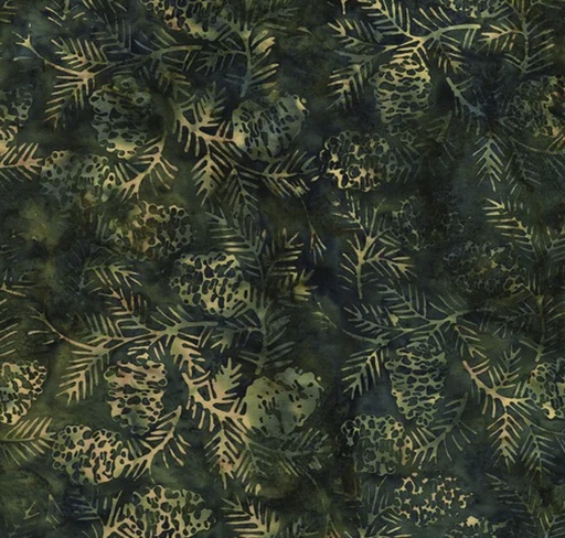 [IB-12233-4685] Fall Gatherings Pinecones and Boughs Forest Floor from Island Batik