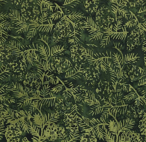 [IB-12233-4675] Fall Gatherings Pinecones and Boughs Evergreen from Island Batik