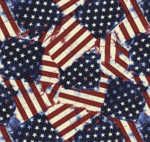 [WP-84474-234] Hearts Anthem Packed Flags from Wilmington Prints