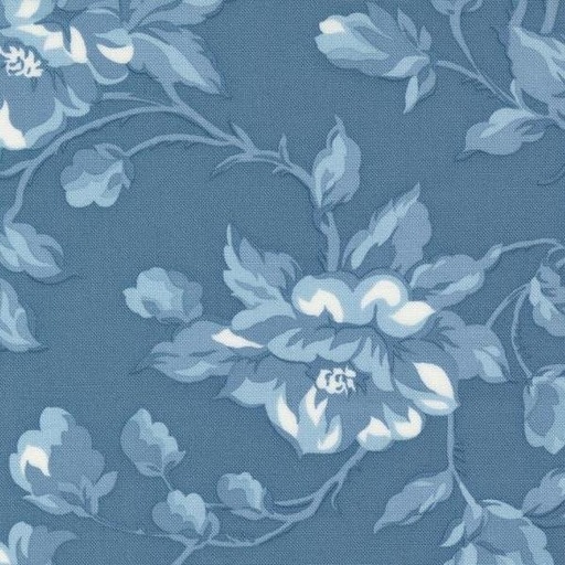 [MOD-55300-23] Shoreline Cottage Floral Medium Blue By Camille Roskelley For Moda Fabrics