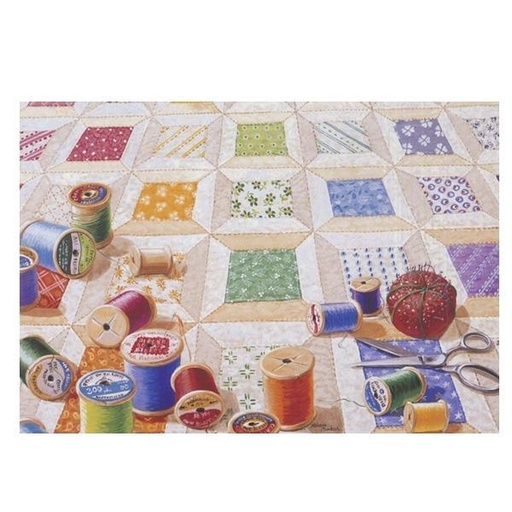 [ITT-RB-50] Spools Quilt Note Card with Envelopes