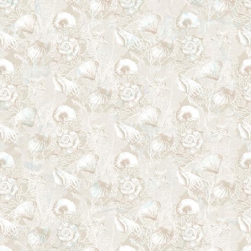 [NOR-27098-11] Sea Breeze Shells Cream By Deborah Edwards & Melanie Samra For Northcott