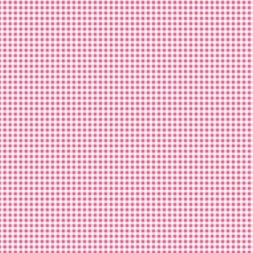 [COW-4098-74] Flourish Gingham Raspberry By Heatherlee Chan For Clothworks 