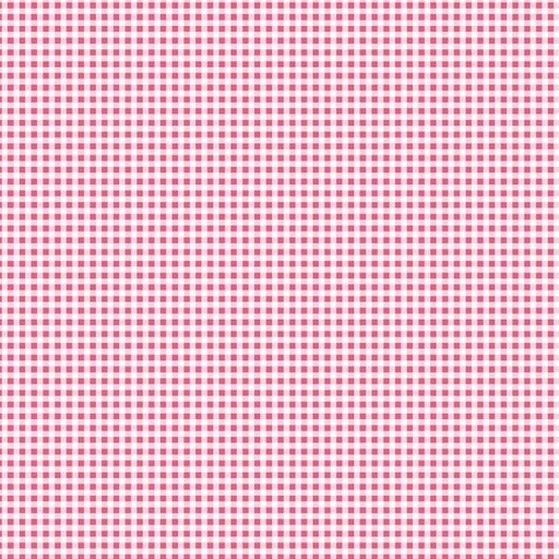 [COW-4098-74] Flourish Gingham Raspberry By Heatherlee Chan For Clothworks 