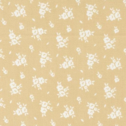 [MOD-31734-12] Flower Girl Blooms Small Floral Wheat By My Sew Quilty Life For Moda Fabrics