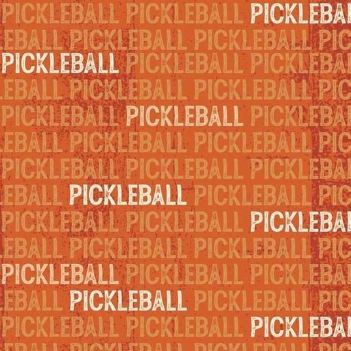 [PB-5269-I] Pickleball Champ Tonal Text Orange By Courtney Morgenstern For P&B Textiles