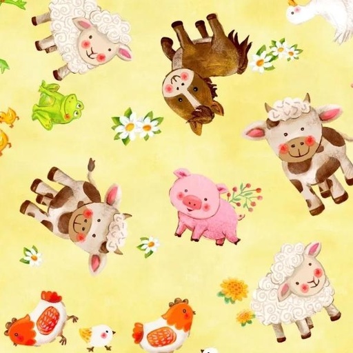 [OA-59-5741] Wee Ones Farm Animals Yellow From Oasis