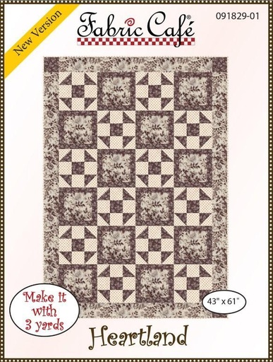 [FCC-091829-01] Heartland 3 Yard Quilt Pattern From Fabric Cafe