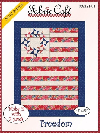 [FCC-092121-01] Freedom 3 Yard Quilt Pattern from Fabric Cafe