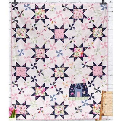 [PP-RoseCottageRetrea] Rose Cottage Retreat Quilt Kit From Clothworks