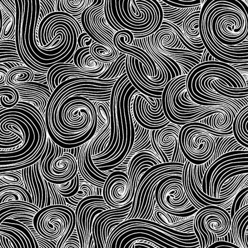 [SEF-1351-BLKBRD] Just Color! Swirl Black Board By Studio E Fabrics