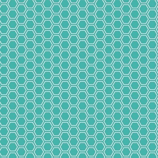 [EES-MAS8256-Q] Kimberbell Basics Teal Honeycomb By Kimberbell Designs For Maywood Studio