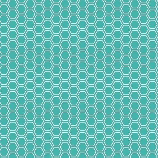 [EES-MAS8256-Q] Kimberbell Basics Teal Honeycomb By Kimberbell Designs For Maywood Studio