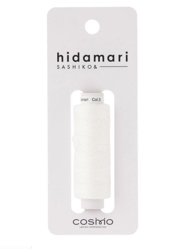 [LJI-122301-003] Cosmo Hidamari Sashiko Solid Thread, Snow White, 30 Meters